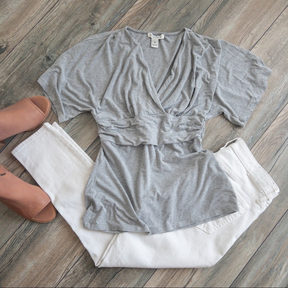 White House Black Market Flutter Sleeve Top